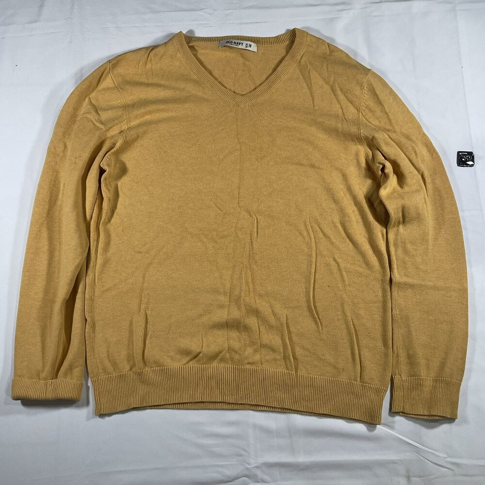 Old Navy Sweater V Neck Yellow Womens Size M